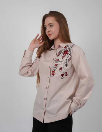 Блузка Листя бежева 